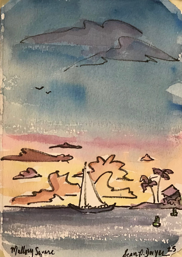 Sunset sketch by seanpdwyer