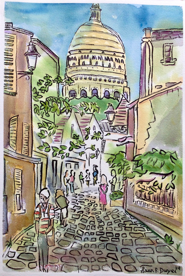 Down the Alley of rue Saint-Rustique and up at Sacré-Cœur by seanpdwyer, Image 1.