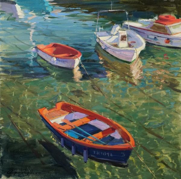 Boats in Castro Urdiales by Gonzalo Ruiz Navarro