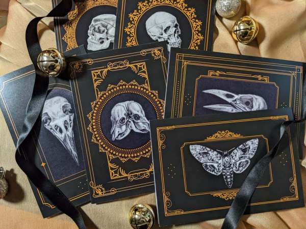 Momento Mori Holiday Collection - Folded Art Cards -  Set of 6 Assorted