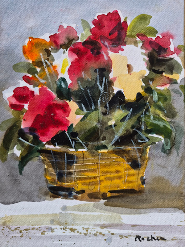 FLOWERS WITH BASKET by Jun Rocha, Image 1.