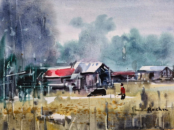 MAN AND HIS CARABAO by Jun Rocha, Image 1.