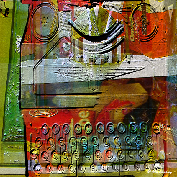 Red Typewriter #2 by Alex Usvitsky