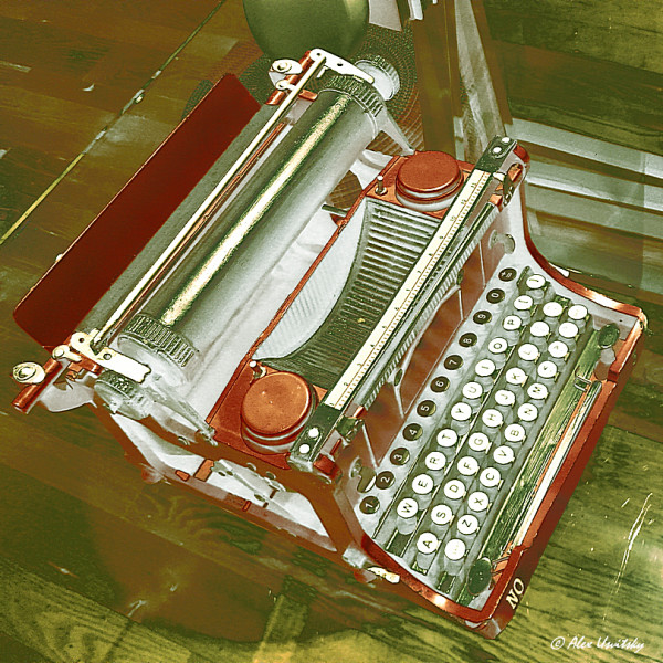 Red Typewriter #1 by Alex Usvitsky