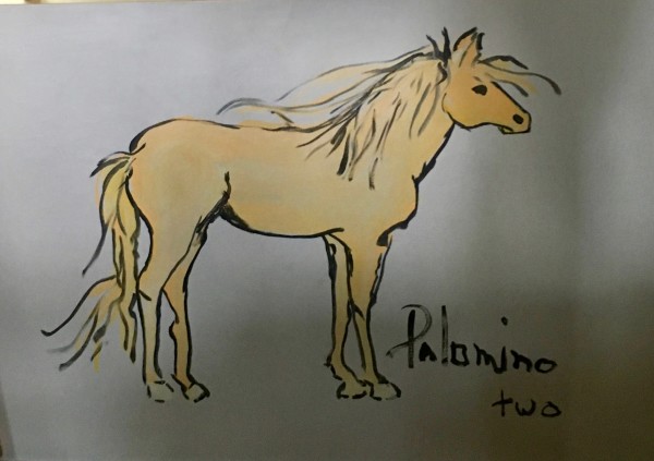 Horses - Palomino Two by Ann A Blake