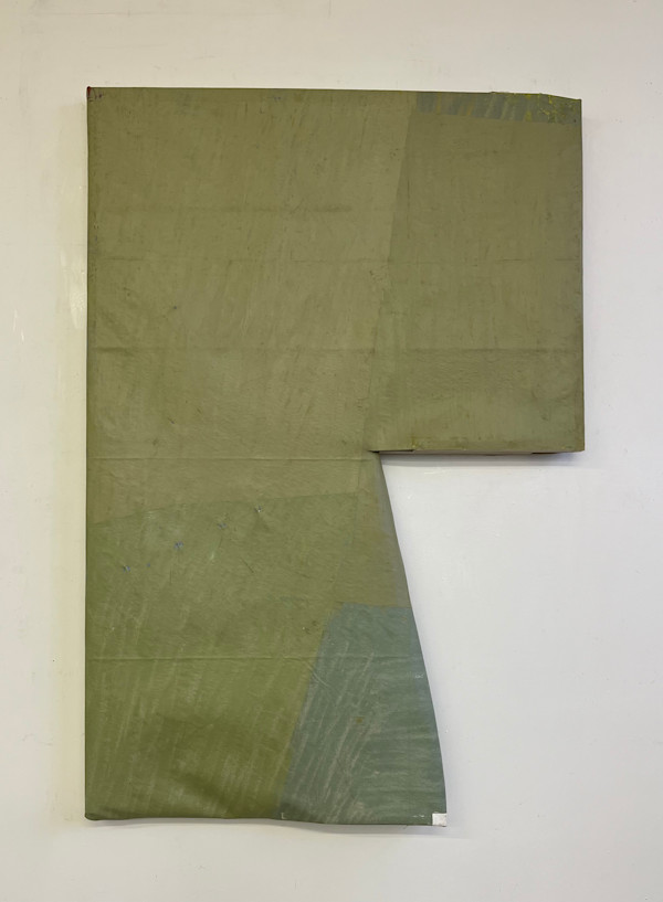 Folded_over Painting (Blue-Green Gray) by Steve Riedell, Image 1.