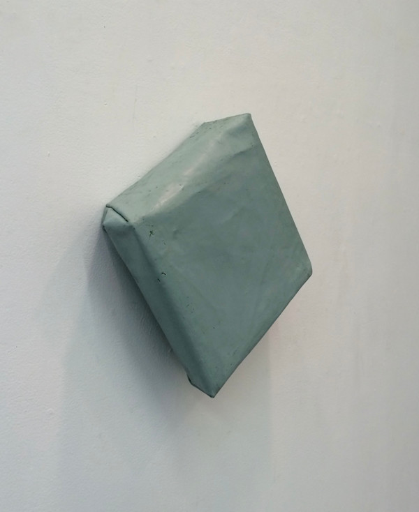 Folded_Over Painting (Gray-Green) by Steve Riedell, Image 3.