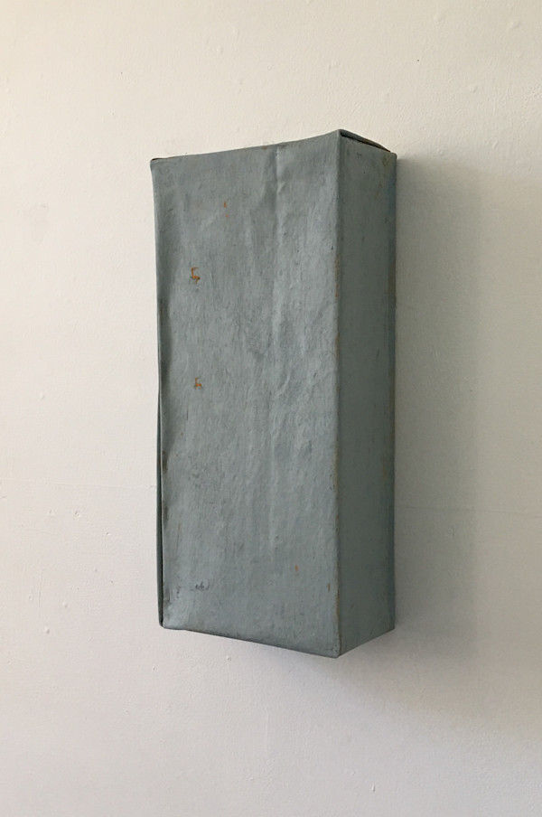 Folded-Over Painting (blue-green gray) by Steve Riedell