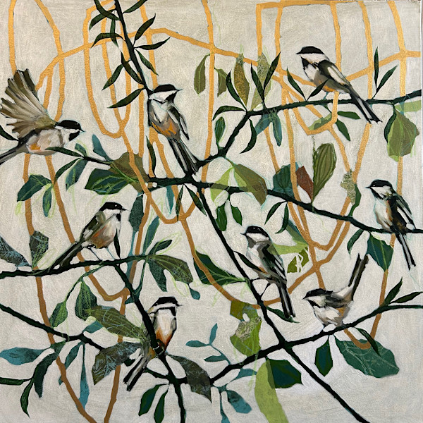 THE CHICKADEES (sold) by Rebecca Sower, Image 1.