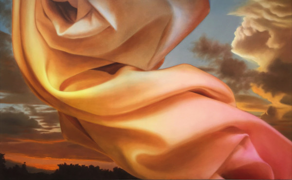 324 Orange composition, 120cm x 194cm by Marcel Desbiens