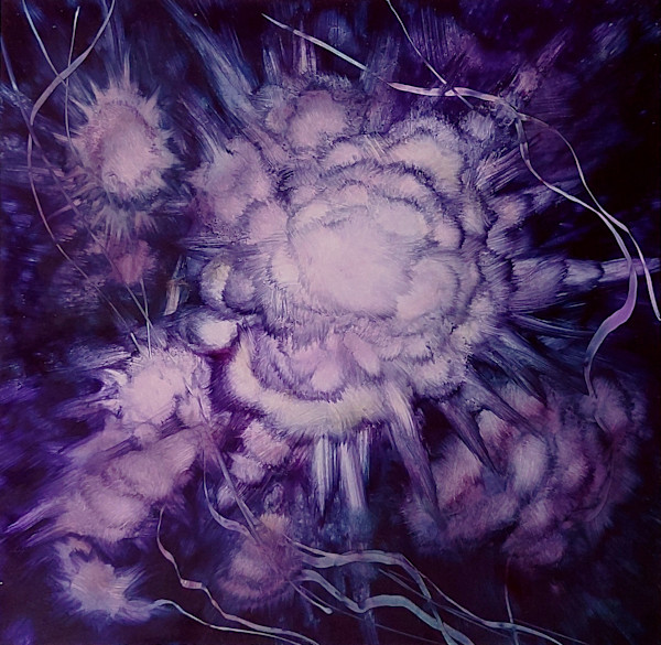 606 Cosmic Explosion 3, 22 cm x 22 cm by Marcel Desbiens
