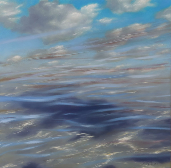 clouds and water small sketch by Marcel Desbiens