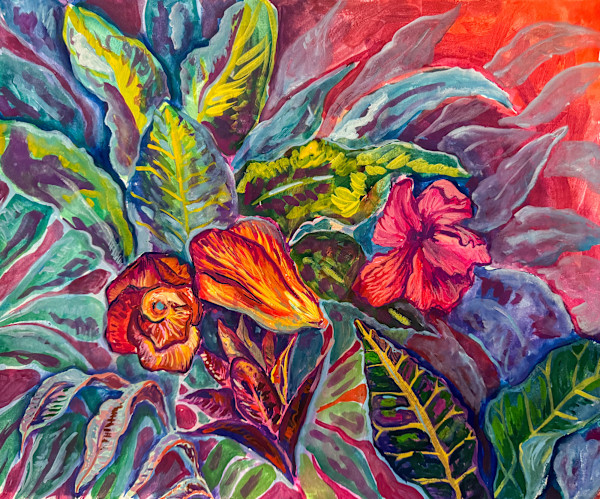 Flowers and Leaves - Costa Rica by Laurie Shapiro