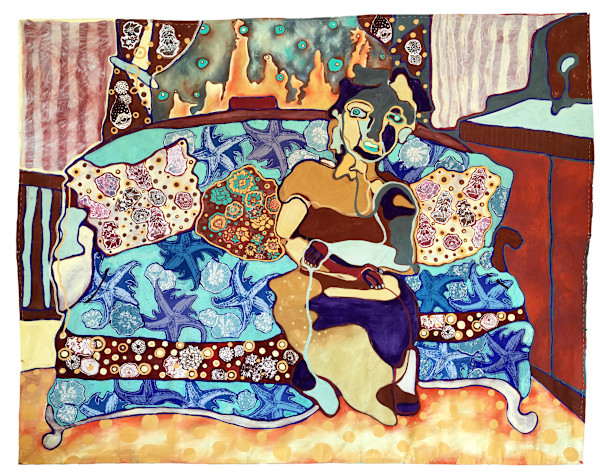 John Paul on the Train to the Grand Canyon by Laurie Shapiro