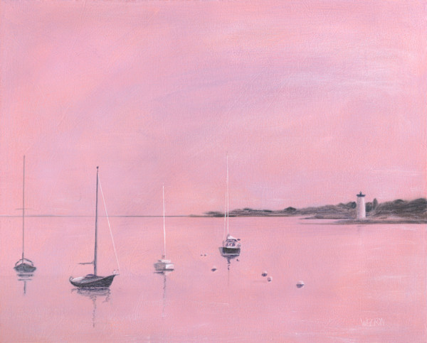Pink with Boats by Wendy Welton