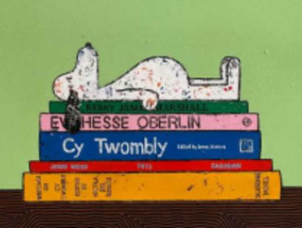 Still Life With Snoopy Sculpture On Art Books by Jonathan Edelhuber