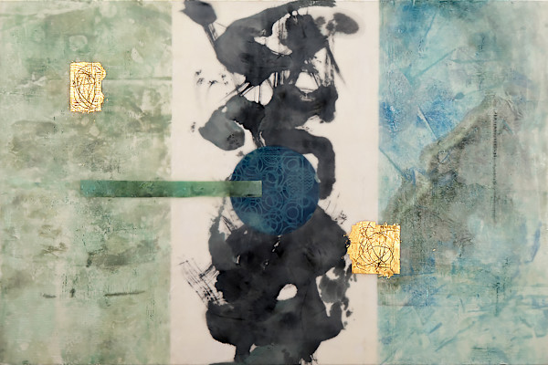 Inner Pathway-Muted Green/Blue by Janet Campbell Bradley, Image 1.