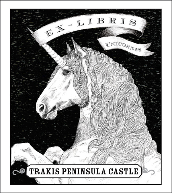 Trakai Castle Ex-Libris by Anna Walsh, Image 1.