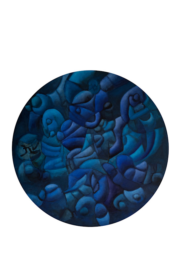 Blue Tondo by michael krasowitz, Image 1.