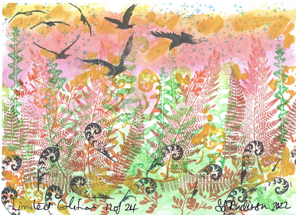 Crows in the Field at West Beach 12/24 by Samantha Jane Anderson