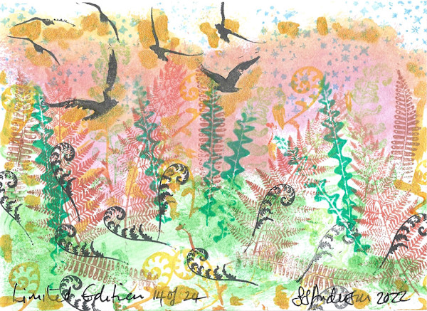 Crows in the Field at West Beach 14/24 by Samantha Jane Anderson
