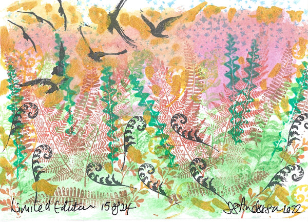Crows in the Field at West Beach 15/24 by Samantha Jane Anderson