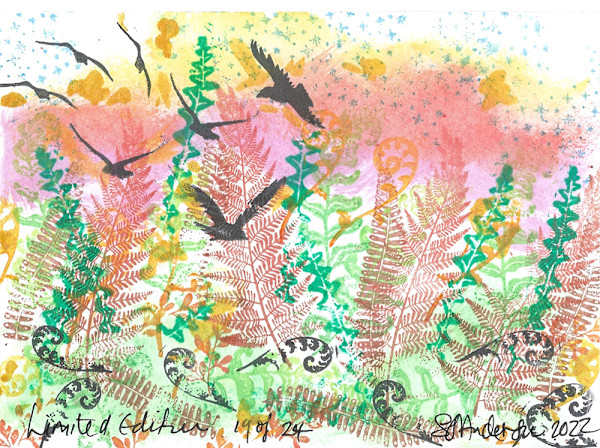 Crows in the Field at West Beach 19/24 by Samantha Jane Anderson