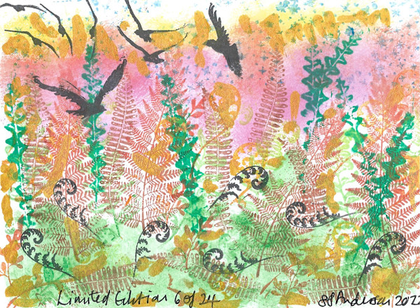 Crows in the Field at West Beach 6/24 by Samantha Jane Anderson