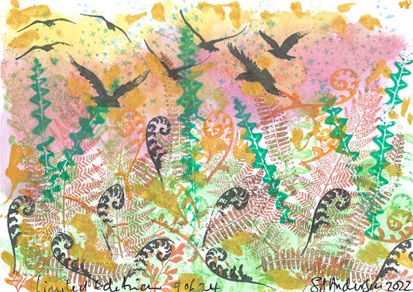Crows in the Field at West Beach 9/24 by Samantha Jane Anderson