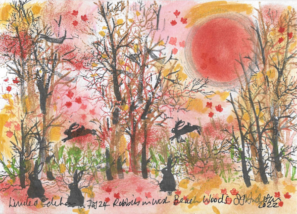 Rabbits at West Beach Woods 7/24 by Samantha Jane Anderson