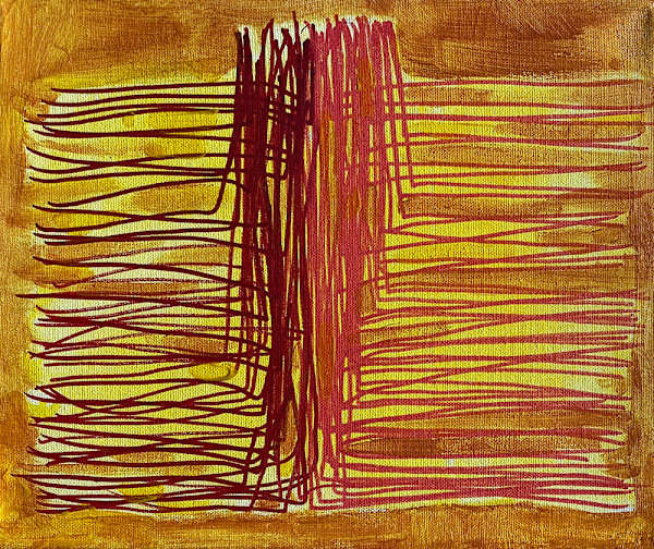 Sorting the Seeds Var.01 Red+Yellow by Samantha Jane Anderson, Image 1.