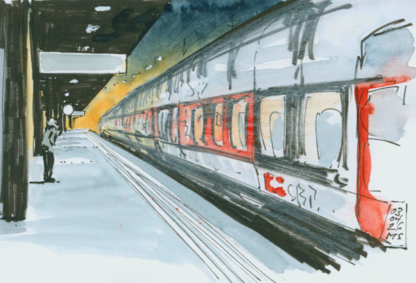 Nachtzug im Bahnhof Zug by Martin Spillmann, Image 1.
