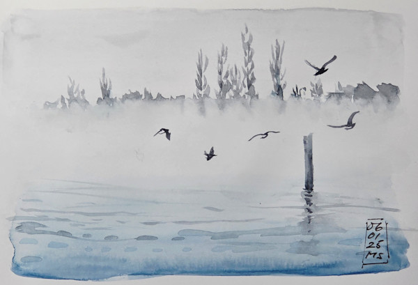 Zug Hafen im Winter by Martin Spillmann