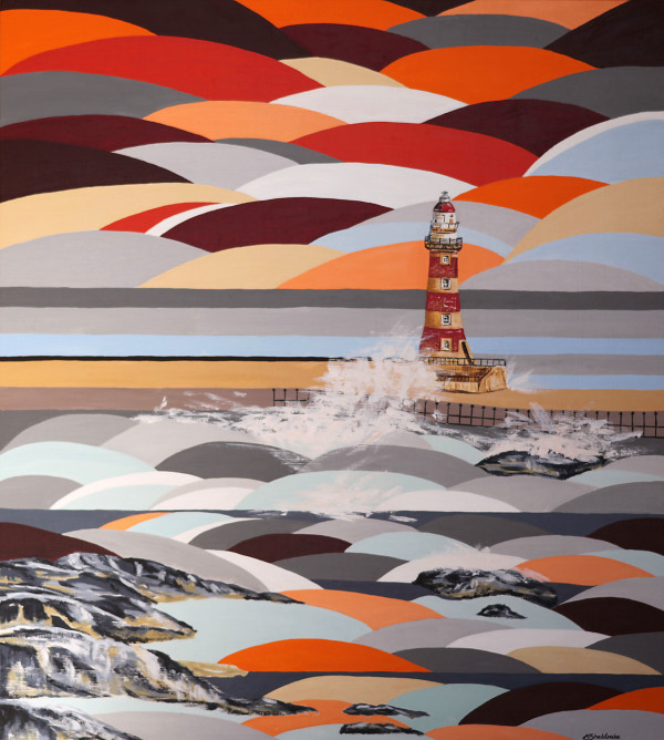 Lighthouse at Dusk by Alyson Sheldrake