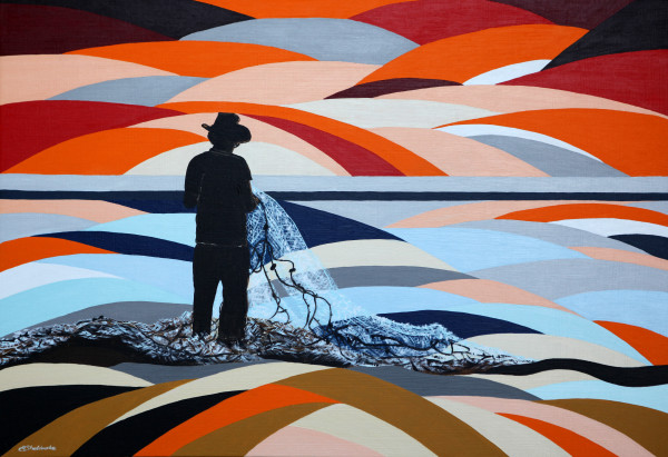 Sunset Fisherman by Alyson Sheldrake