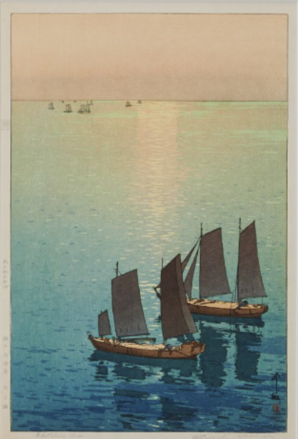 Glittering Sea by Hiroshi Yoshida, Image 1.