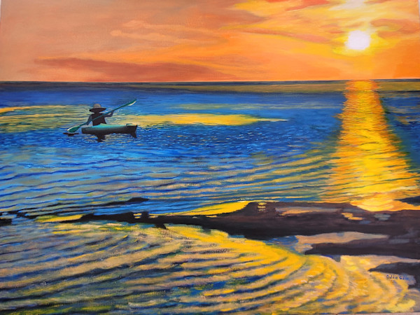 Orange Sky At Night: Kayakers' Delight by Goldie Gillis, Image 2.