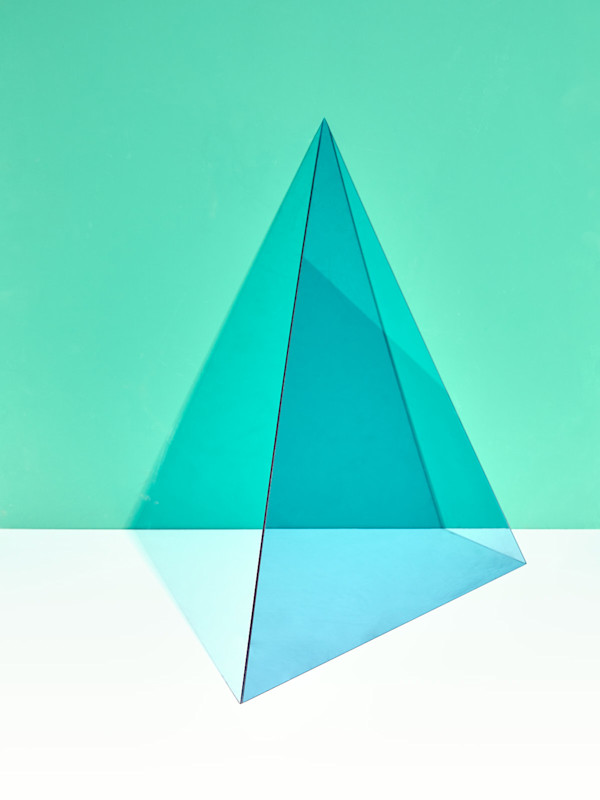 Blue Triangle A - Limited edition of 10 prints by Leah Rolando, Image 1.