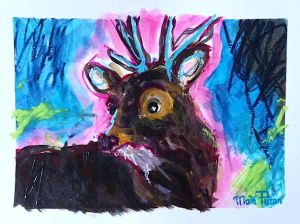 Le chevreuil qui avait un oeil malade by Maïa Perron, Image 2.