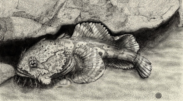 Toadfish in a cave by Shana Katzman, Image 1.