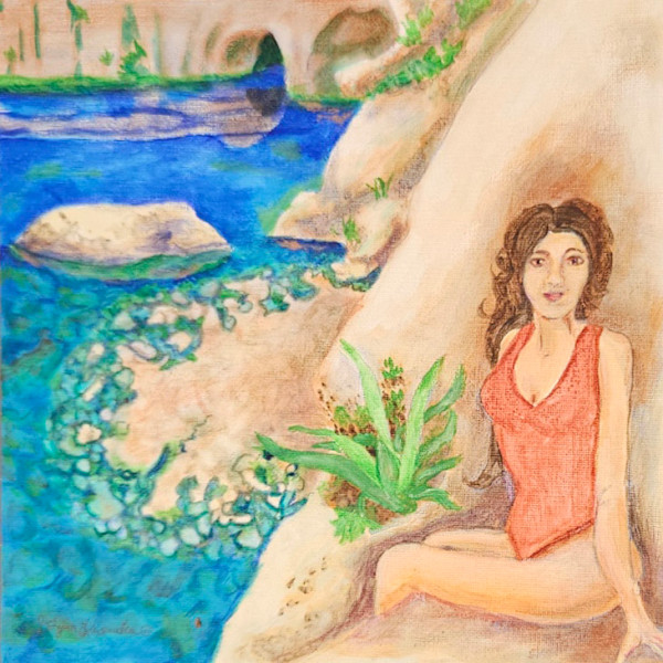 Amalfi Coast: Swimmer on the Rocks by Jessica Kronika, Image 1.