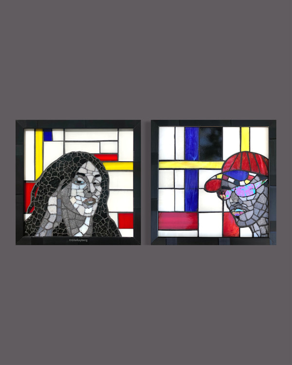 Art Inspired Art - Nicole & Pierre Diptych by Gila Rayberg, Image 1.