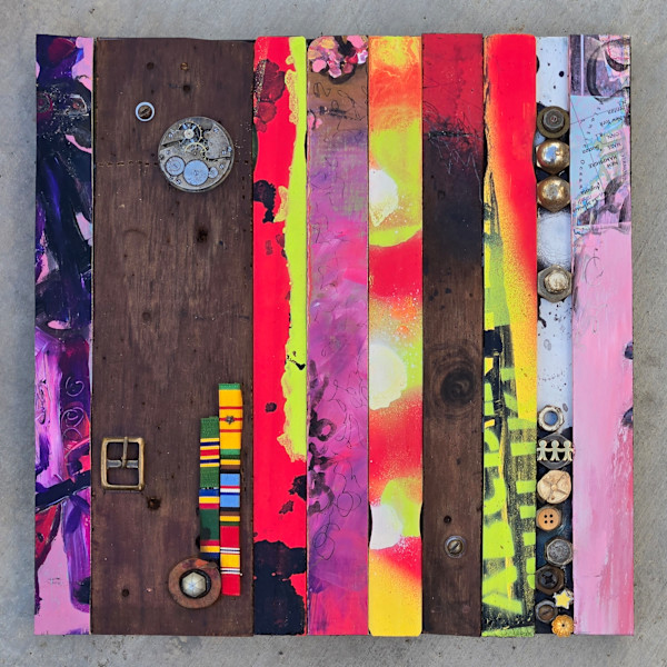 Striped History Diptych by Kyle Chile Thomas, Image 1.