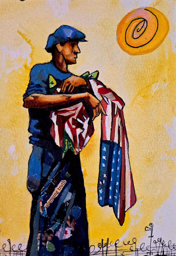 Fish Wrapped in Flags Still Reek of Fish by Kyle Chile Thomas, Image 1.