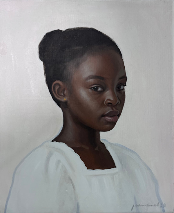 Portrait Of A Girl With Gold Earring by Jesma Noel