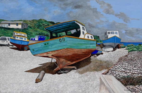Boats At Tent Bay by Virgil Broodhagen