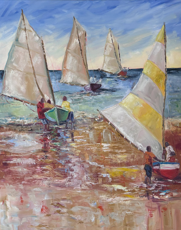 Regatta (Work boats of Grenadines) by Susan Mains