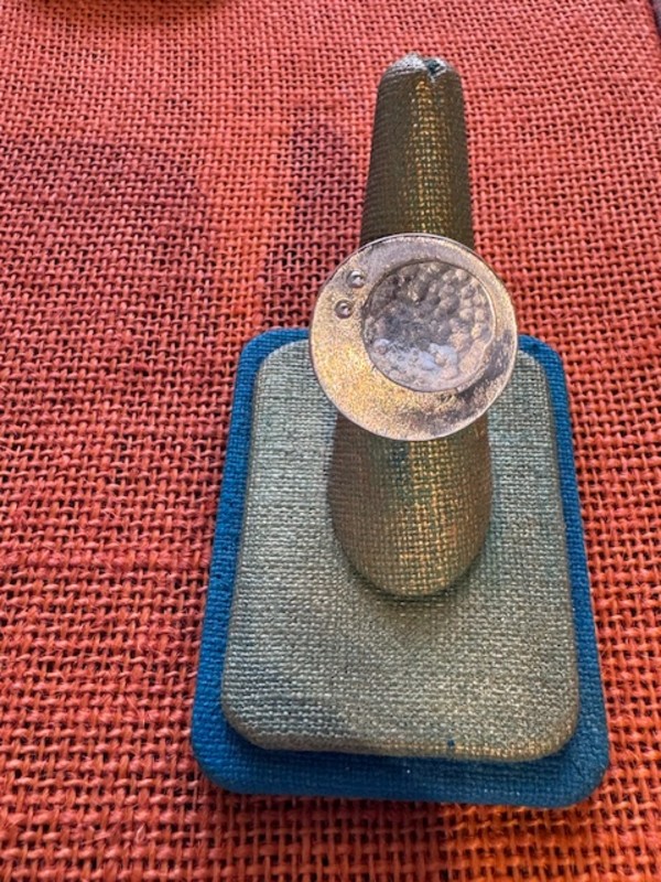 Textured Disc Ring by Ichia Tiyi