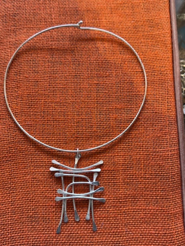 Planished Constructivist Necklace by Ichia Tiyi