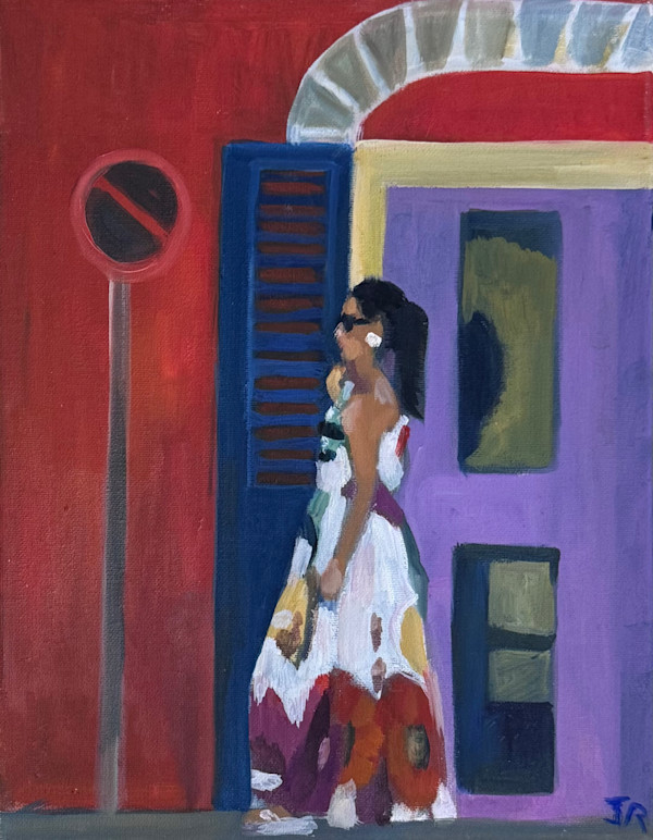 Woman in Flower Dress by Jo Reed, Image 1.